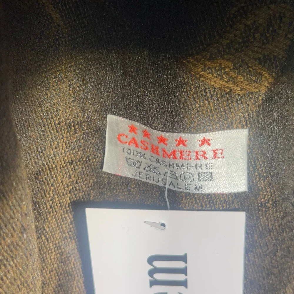 I love Jerusalem cashmere Brown Fringe Scarf